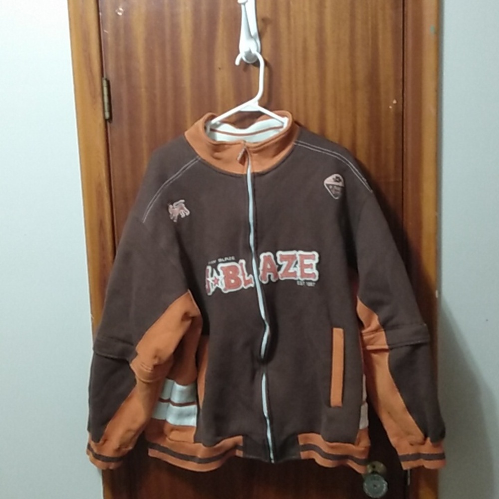 Brown 2xl Johnny Blaze zip up sweater.